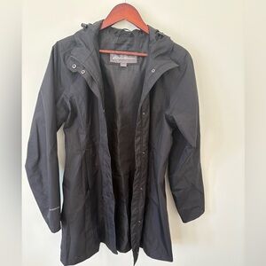 Eddie Bauer Rain Trench - Black, M